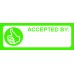 Safety Accepted By Labels - 51mm x 19mm - 250 LABELS PER ROLL